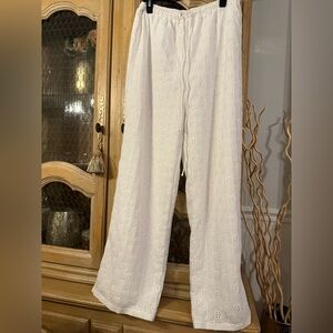 Sabo XL White Eyelet Lace Pants